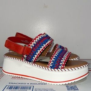 Carlo Pera Wedge sandals size 38/ size 8 US